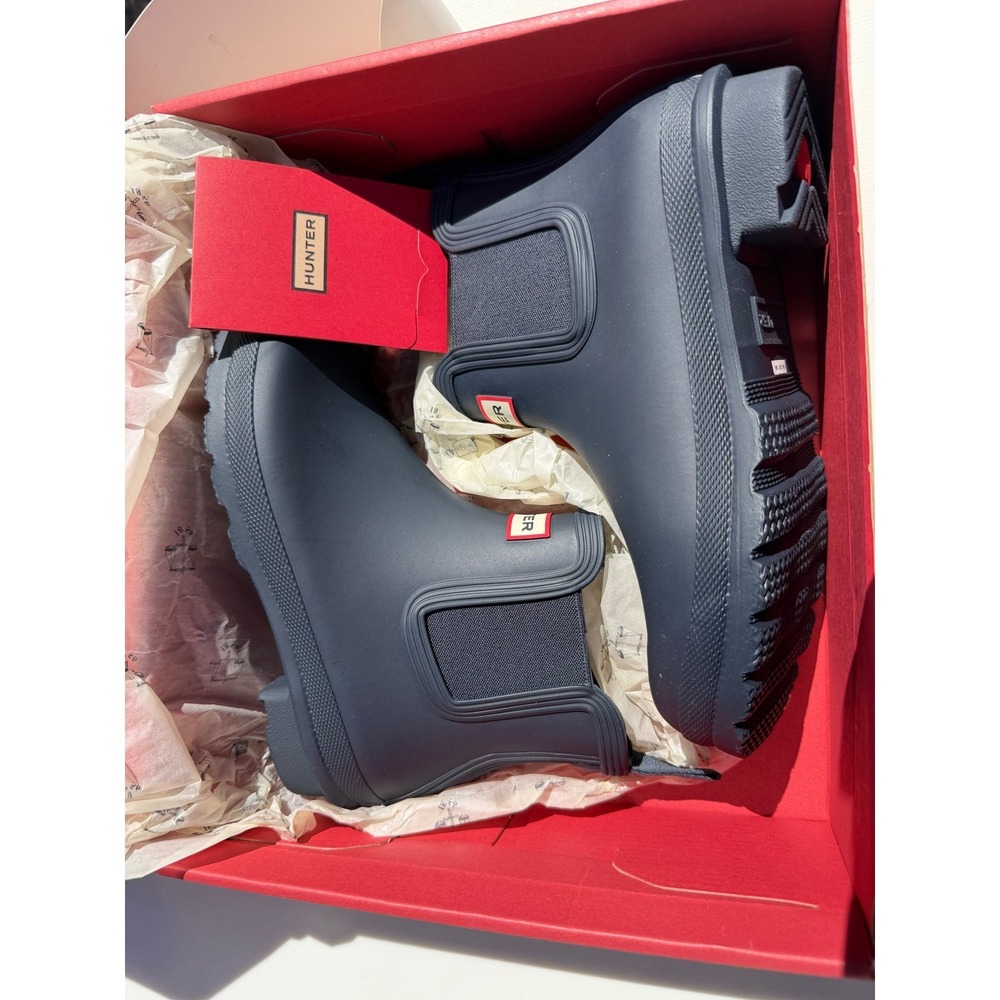 Hunter Women's Size 6 Original Chelsea Boots Navy Blue NEW IN BOX Matte Blue - Picture 4 of 5